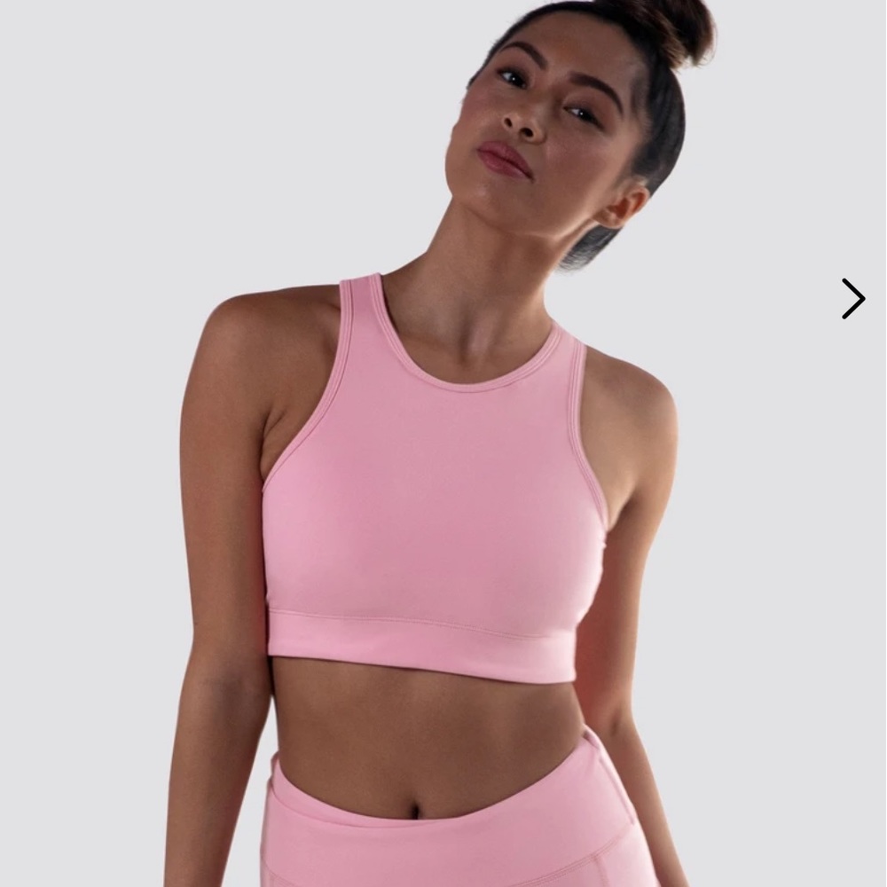 Pink Robyn High Neck Sports Bra